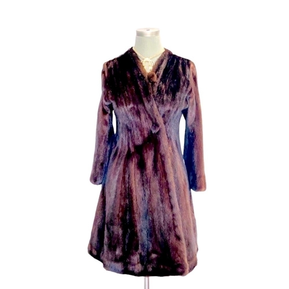 Luxury Million Dollar Look Vintage Geoffrey Beene Real Mink Fur Coat Jacket - Picture 6 of 11